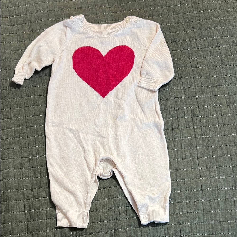 GAP Cream One Piece with Red Heart